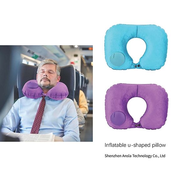 Inflatable u-shaped pillow
